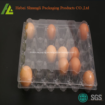 Bandeja de huevo de pollo transparente con 30 huevos